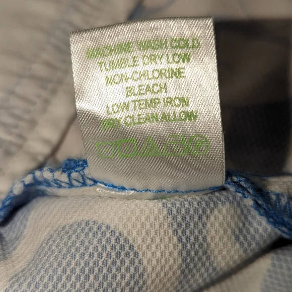 LILLY PULITZER Pants Blue White Print size 4 Beautiful Summery Print Alligator - Picture 15 of 17